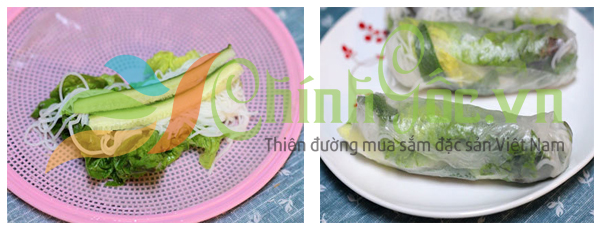 cuon thit tom va bun
