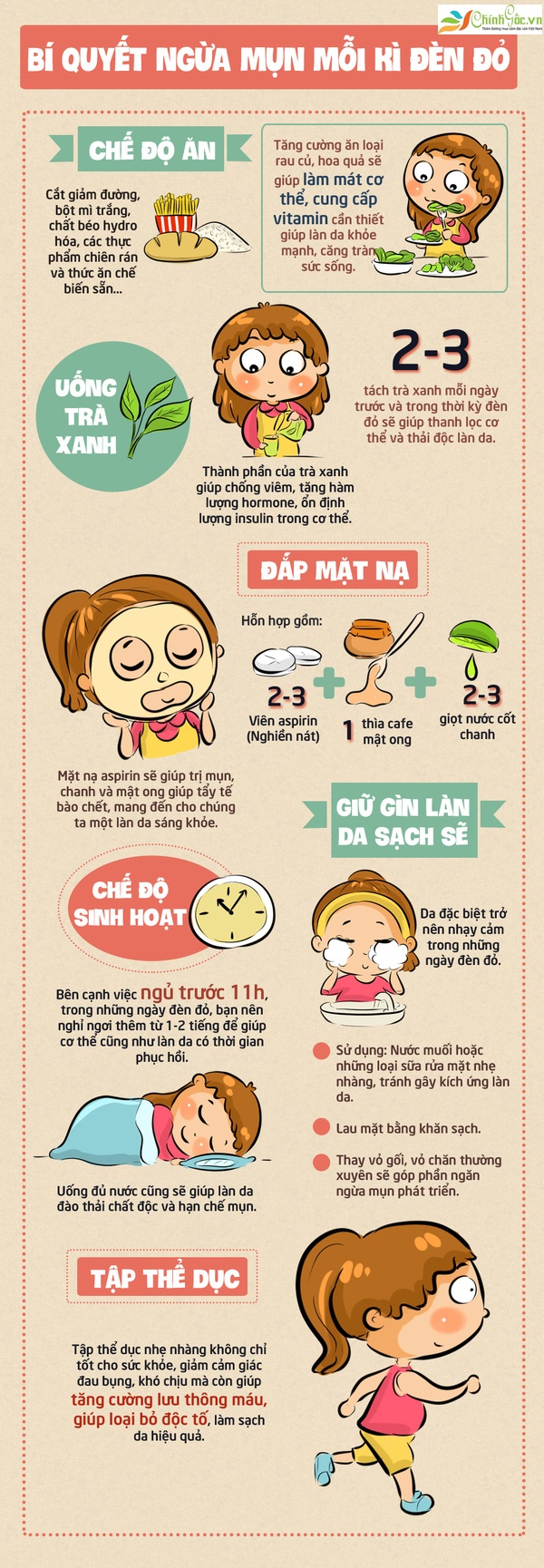ngừa mụn ngày đèn đỏ