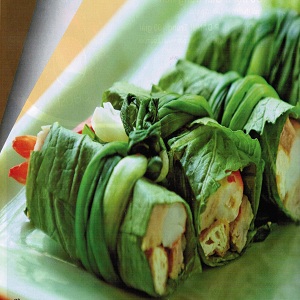 Hướng dẫn làm món Cải Bẹ Xanh Cuốn Chả Cá