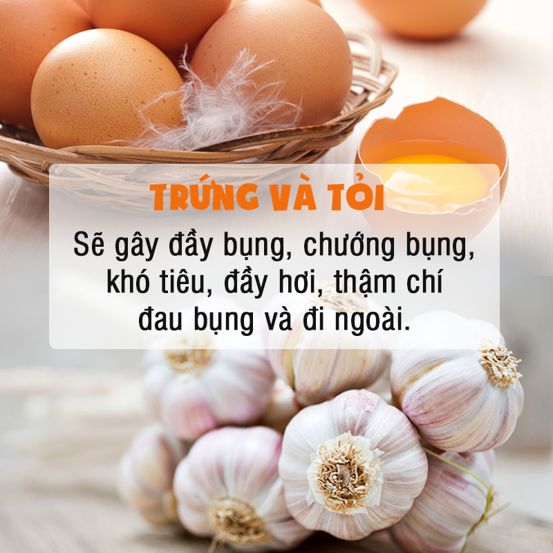Trứng và tỏi kỵ nhau