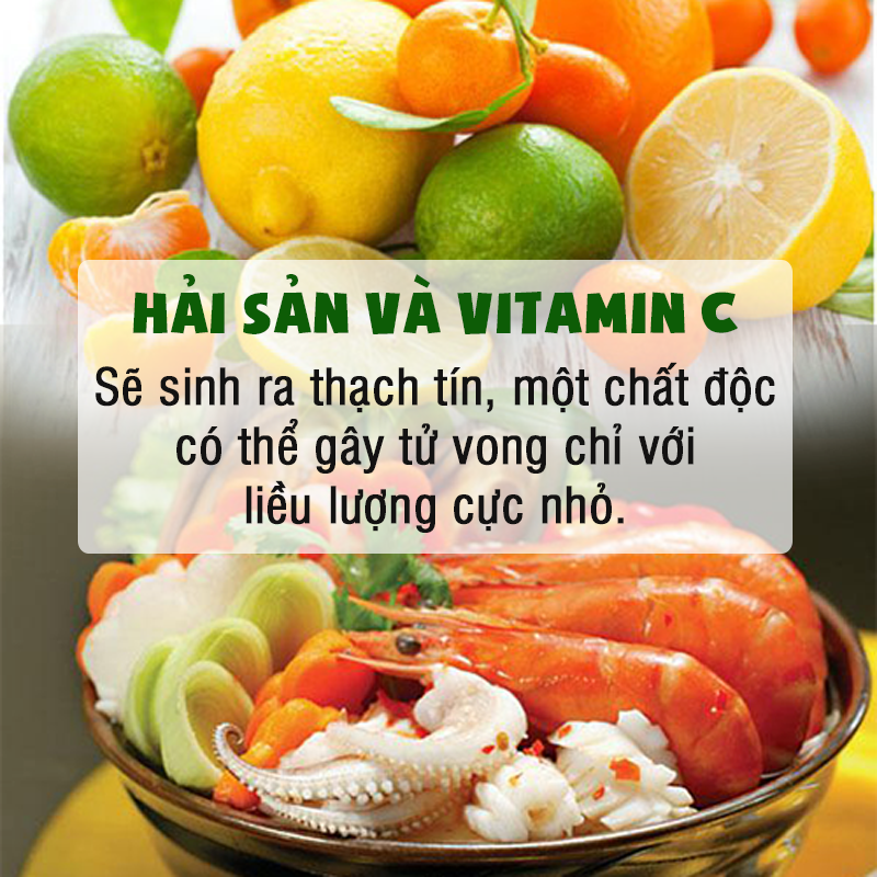 hải sản và vitamin c