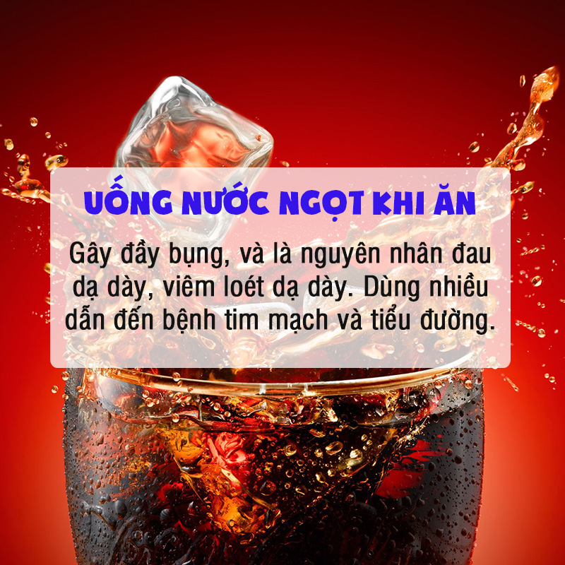 Uống nước ngọt khi ăn
