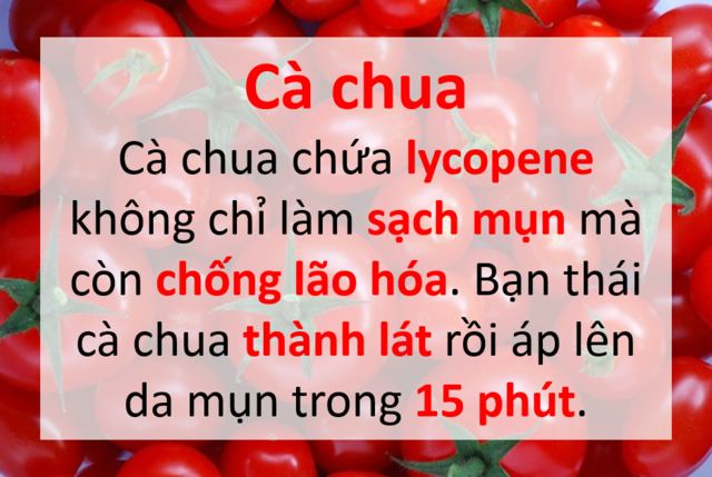 trị mụn bằng cà chua