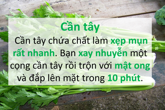 trị mụn bằng cần tây