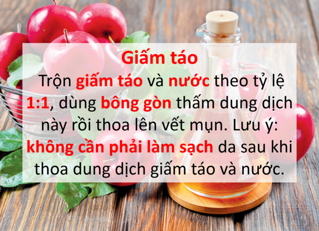 trị mụn bằng giấm táo