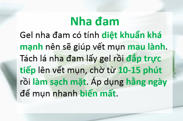 trị mụn bằng nha đam