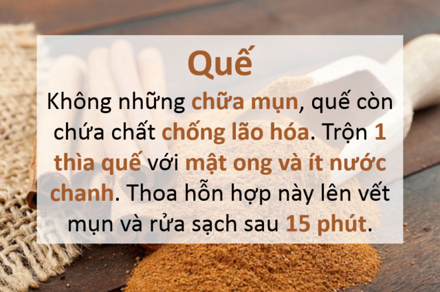 trị mụn bằng quế
