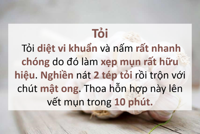 trị mụn bằng tỏi