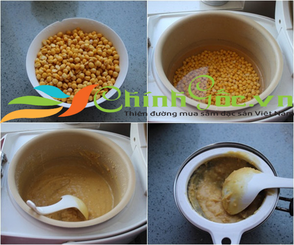 lam banh dau xanh bang noi com dien